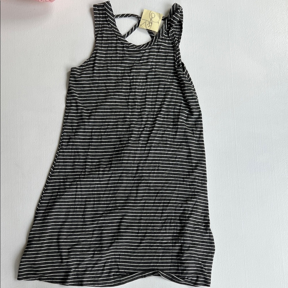 Olivia Rae Black and White Striped Dress